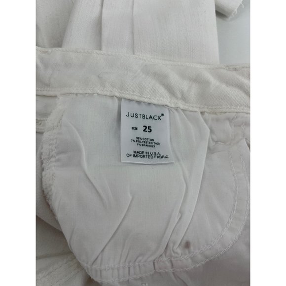 Just black Cora crop raw chewed hem jeans 25 white distressed - Picture 9 of 12